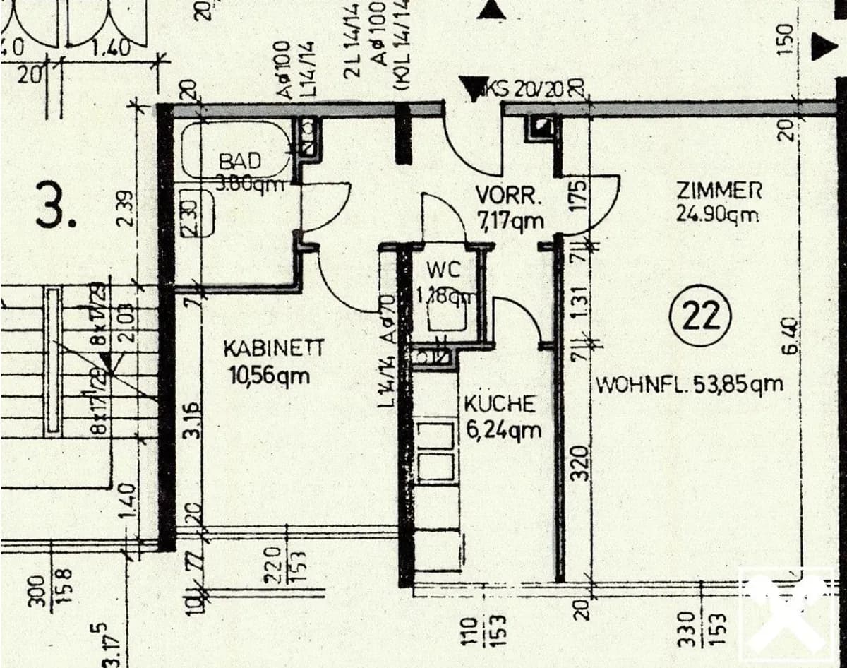2-Zimmer-Wohnung mieten in Wien – 55 m², € 980 – Bild 2 von 3