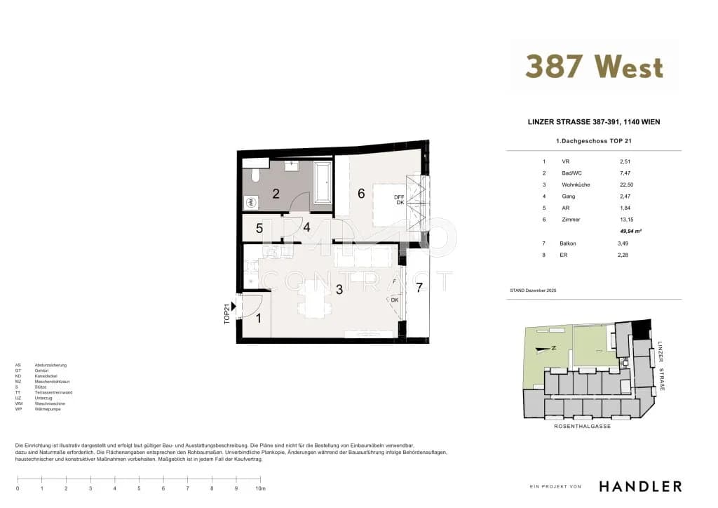 2-Zimmer-Wohnung kaufen in Wien – 50,11 m², € 315.500 – Bild 7 von 7