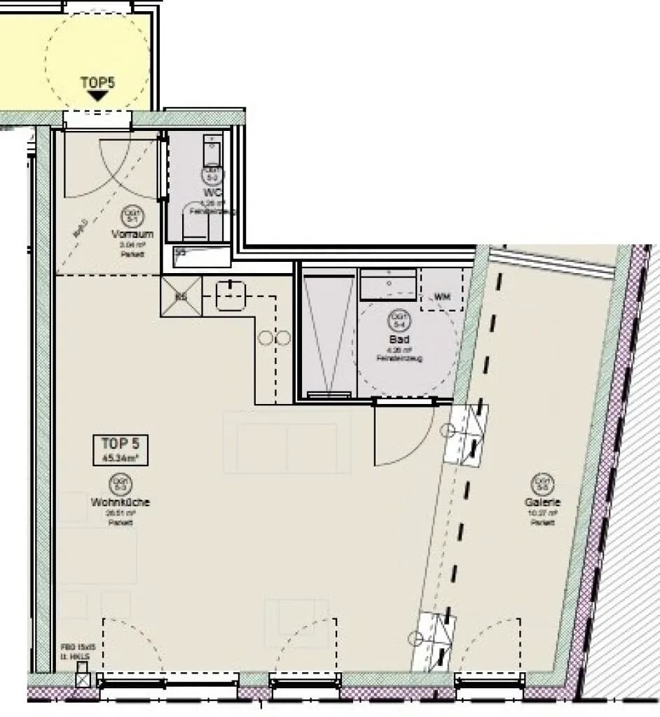 2-Zimmer-Wohnung kaufen in Wien – 45,34 m², € 379.000 – Bild 7 von 7
