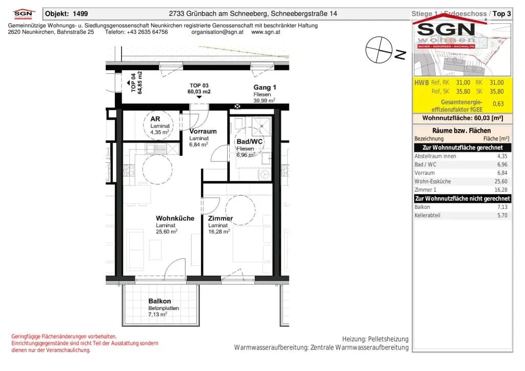 2-Zimmer-Wohnung mieten in Neunkirchen – 64,92 m², € 924 – Bild 11 von 11