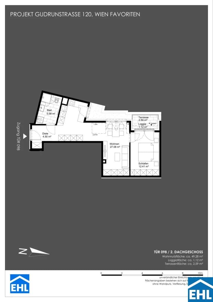 2-Zimmer-Wohnung kaufen in Wien – 49,28 m², € 364.900 – Bild 12 von 12