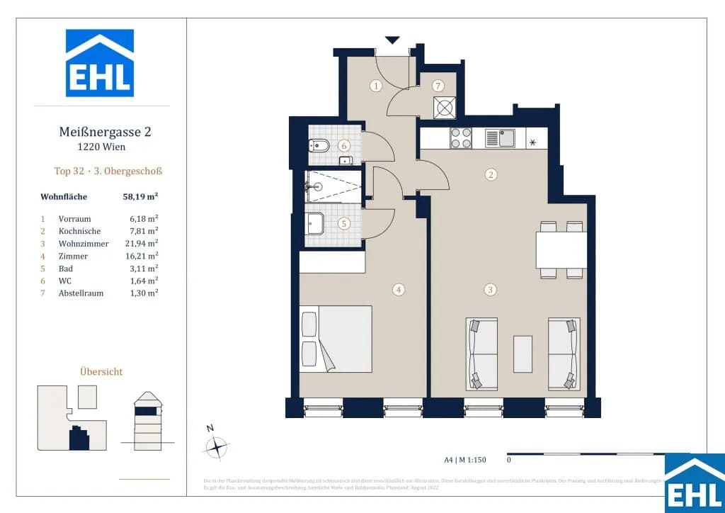 2-Zimmer-Wohnung kaufen in Wien – 58,19 m², € 349.000 – Bild 14 von 14