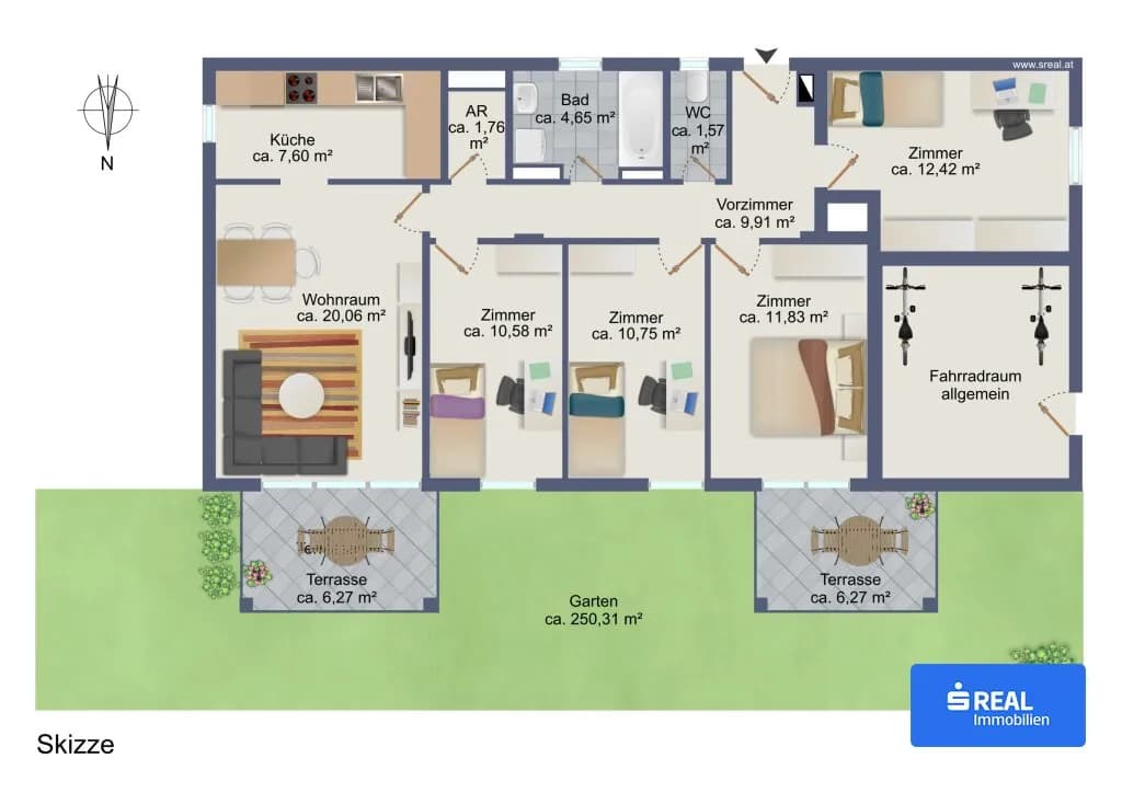 5-Zimmer-Wohnung kaufen in Villach – 91,13 m², € 349.900 – Bild 16 von 16