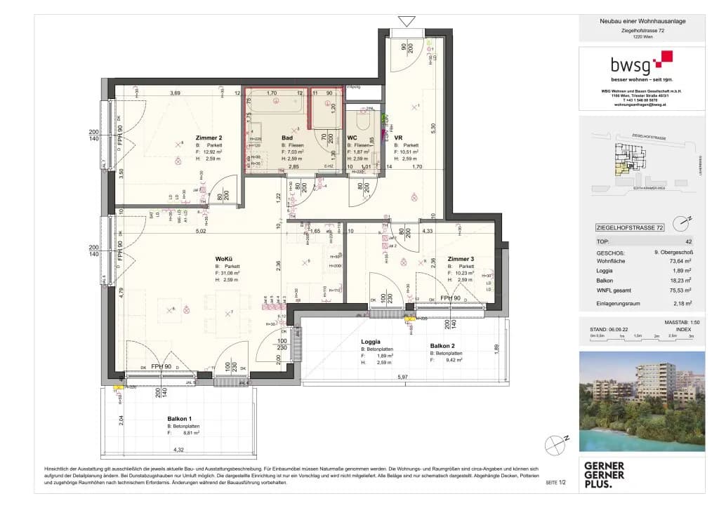 3-Zimmer-Wohnung kaufen in Wien – 74,39 m², € 499.000 – Bild 12 von 13