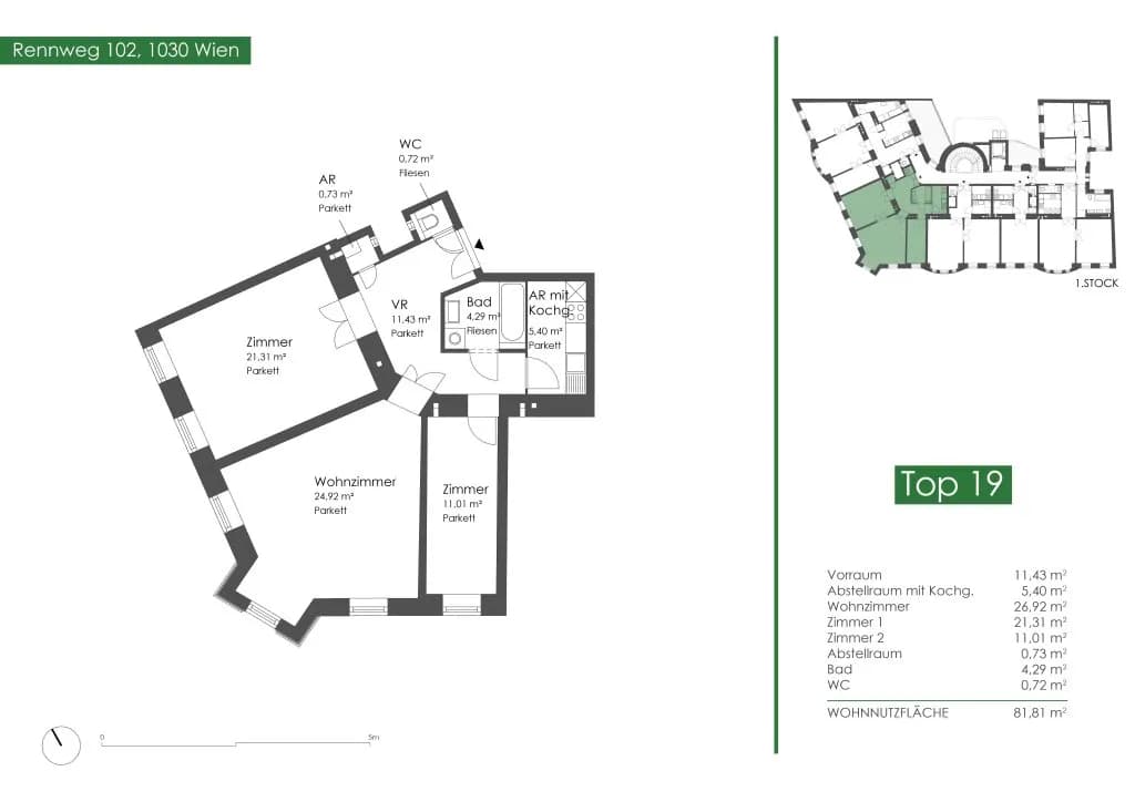 3-Zimmer-Wohnung kaufen in Wien – 82,04 m², € 529.000 – Bild 15 von 15