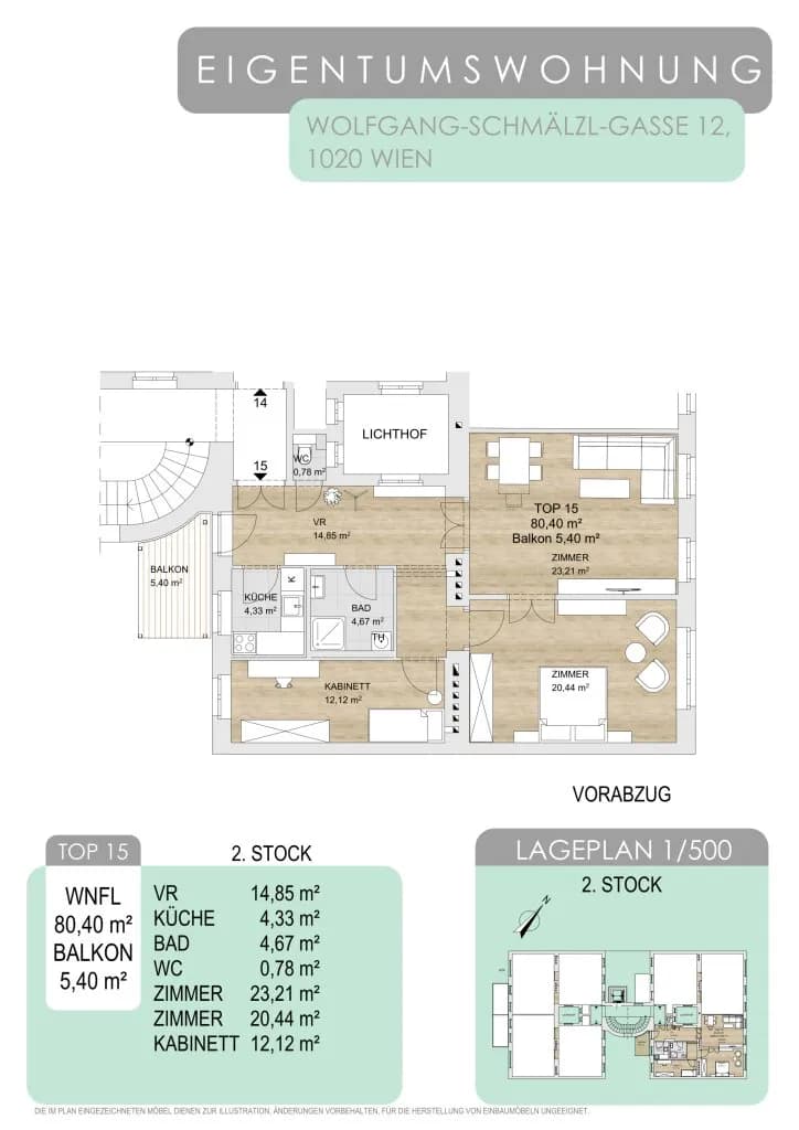 3-Zimmer-Wohnung kaufen in Wien – 79,23 m², € 529.000 – Bild 19 von 19