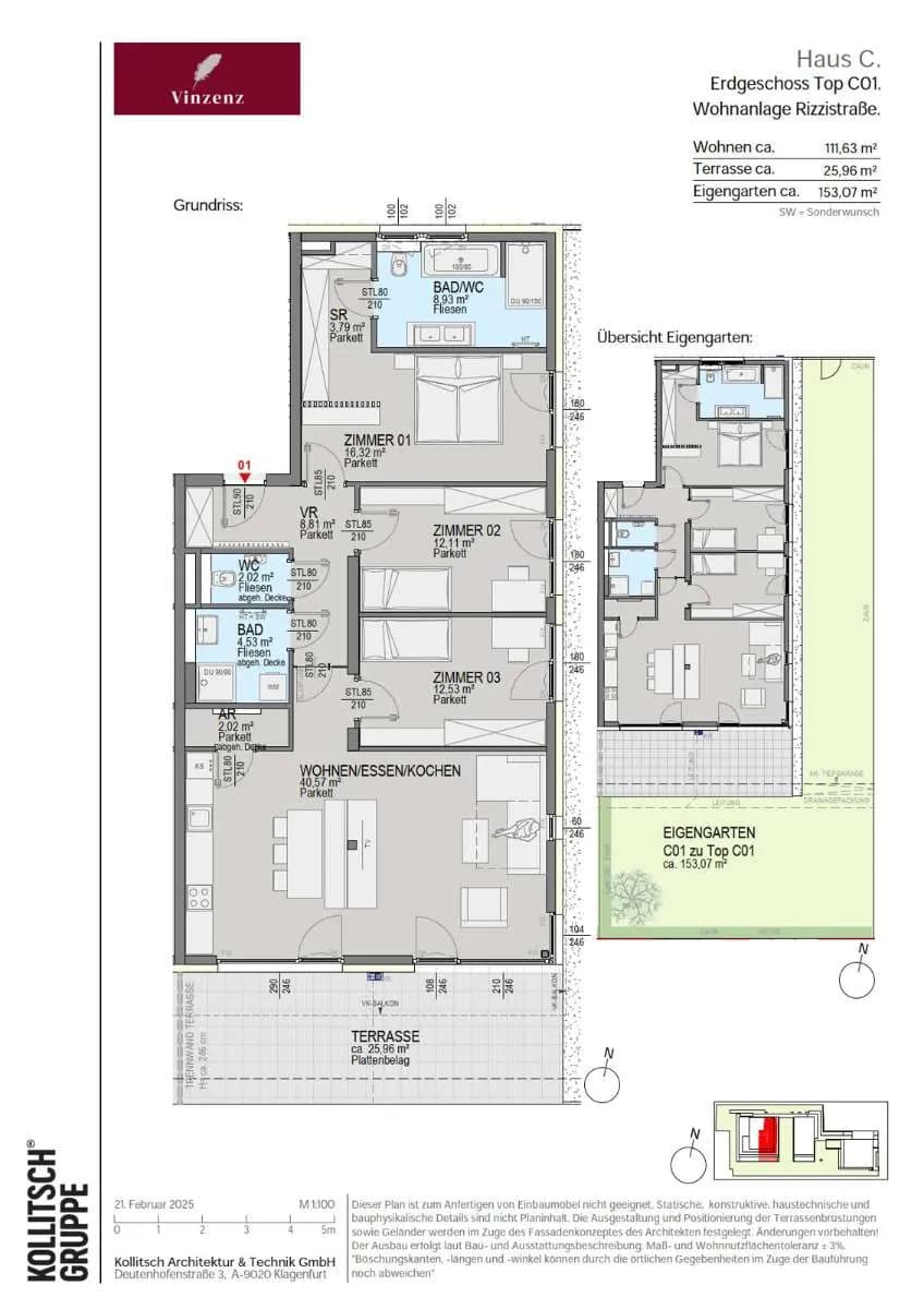 4-Zimmer-Wohnung kaufen in Klagenfurt – 111,63 m², € 1.020.000 – Bild 2 von 22