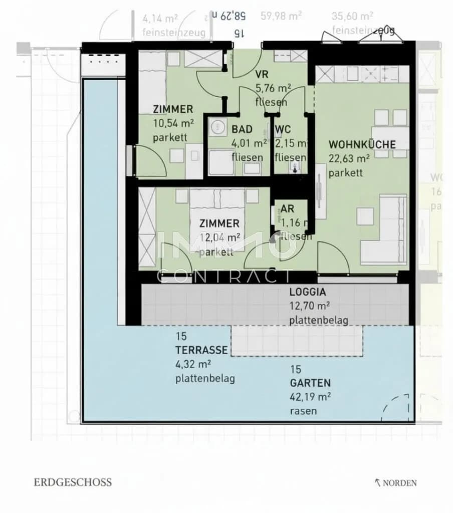 3-Zimmer-Wohnung kaufen in Wien – 58,29 m², € 379.500 – Bild 7 von 7
