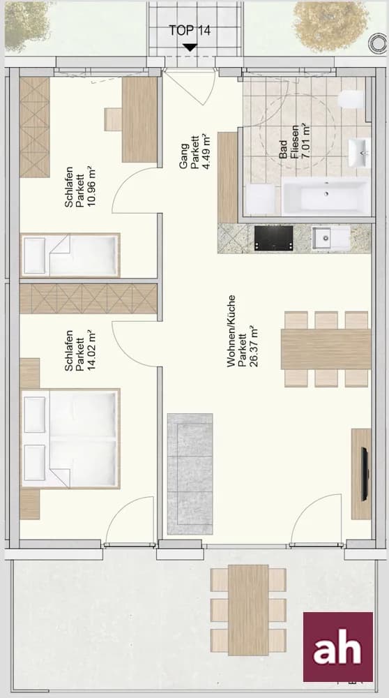 3-Zimmer-Wohnung kaufen in Dornbirn – 63 m², € 298.000 – Bild 12 von 12