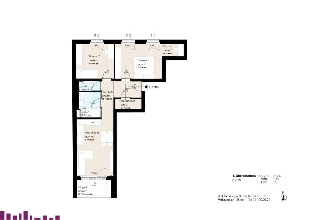 3-Zimmer-Wohnung kaufen in Wien – 66,12 m², € 369.000 – Bild 9 von 11