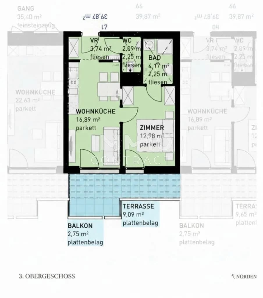 2-Zimmer-Wohnung kaufen in Wien – 39,87 m², € 265.500 – Bild 8 von 8