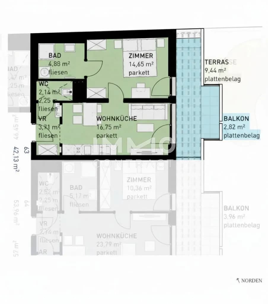 2-Zimmer-Wohnung kaufen in Wien – 42,13 m², € 265.500 – Bild 8 von 8
