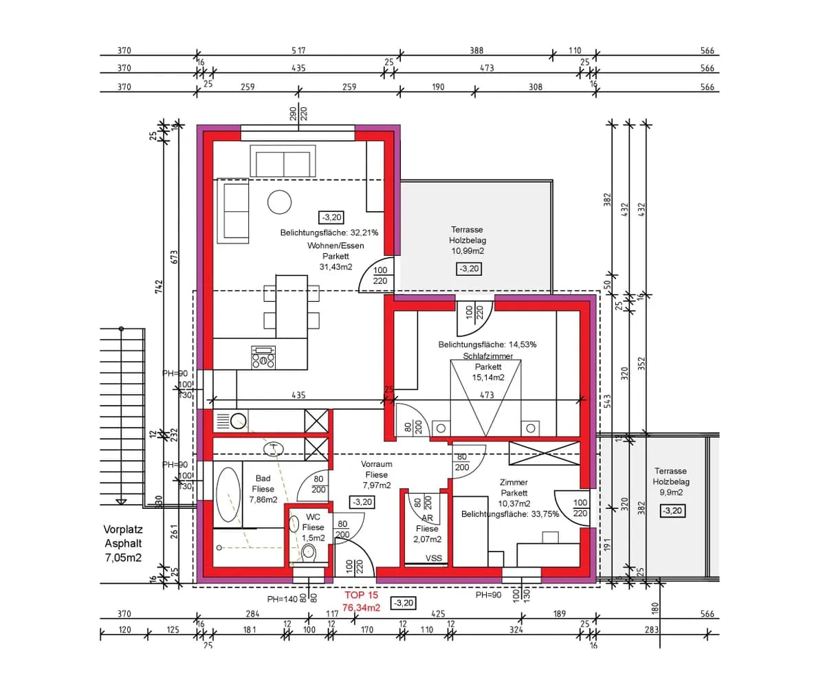 3-Zimmer-Wohnung kaufen in Deutschlandsberg – 76,34 m², € 314.900 – Bild 6 von 6