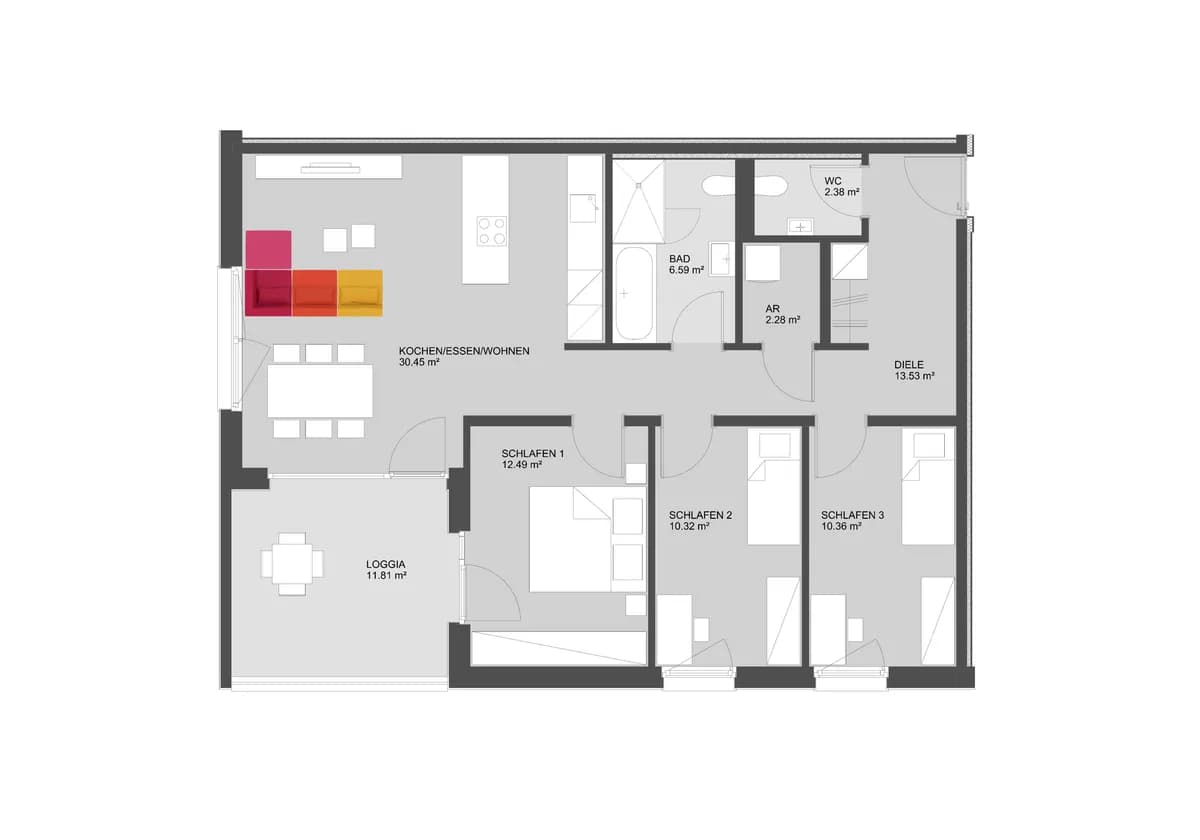 4-Zimmer-Wohnung kaufen in Dornbirn – 88,4 m², € 630.500 – Bild 12 von 12