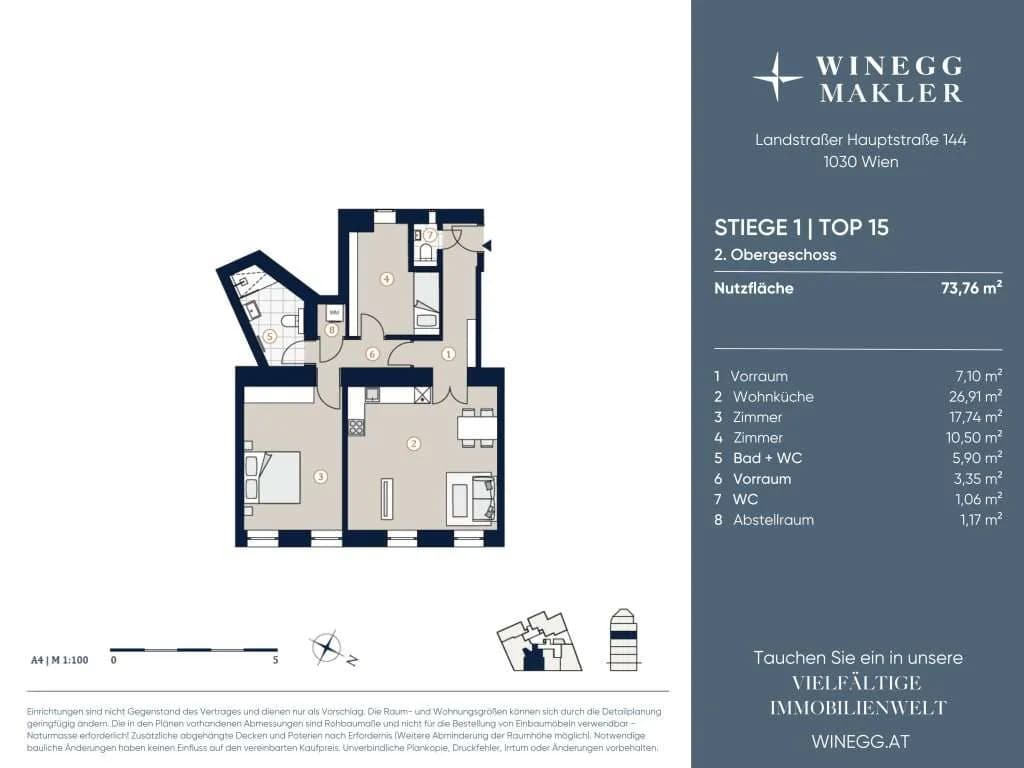 3-Zimmer-Wohnung kaufen in Wien – 73,76 m², € 589.000 – Bild 11 von 11