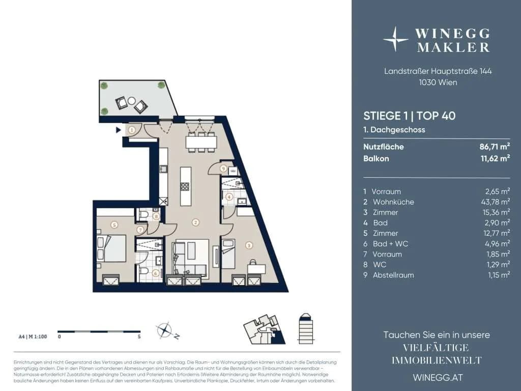 3-Zimmer-Wohnung kaufen in Wien – 84,82 m², € 1.089.000 – Bild 13 von 13