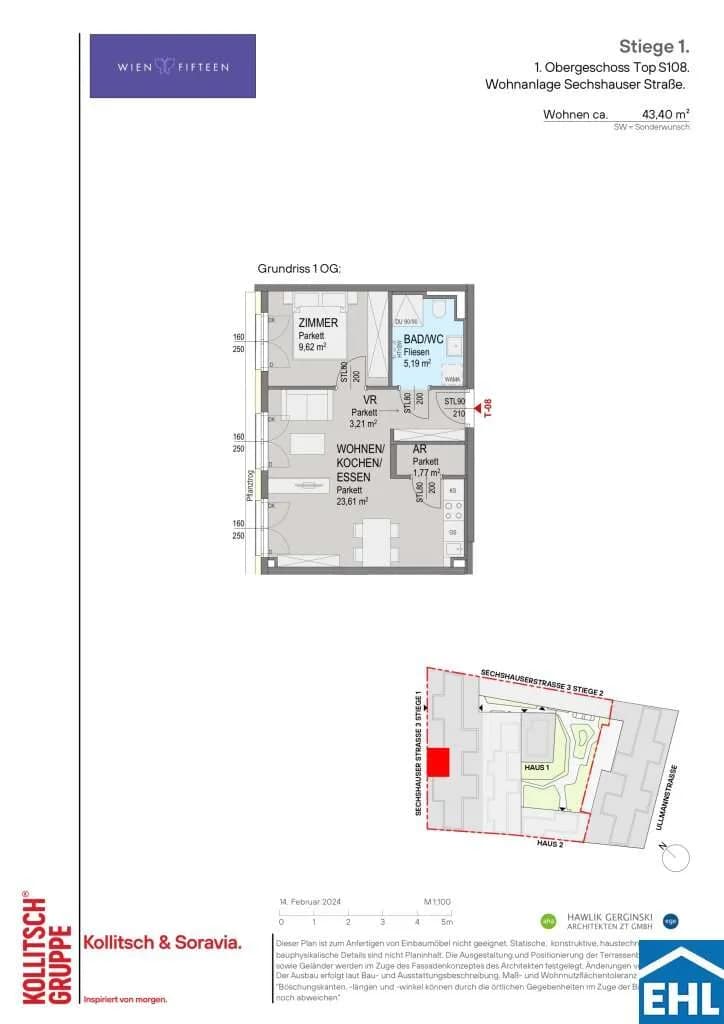 2-Zimmer-Wohnung kaufen in Wien – 43,88 m², € 249.000 – Bild 9 von 9
