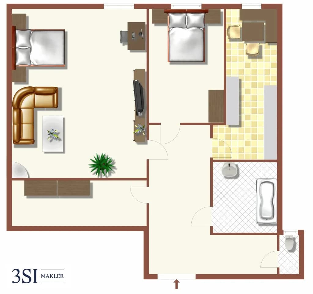 2-Zimmer-Wohnung kaufen in Wien – 57,95 m², € 225.000 – Bild 3 von 3