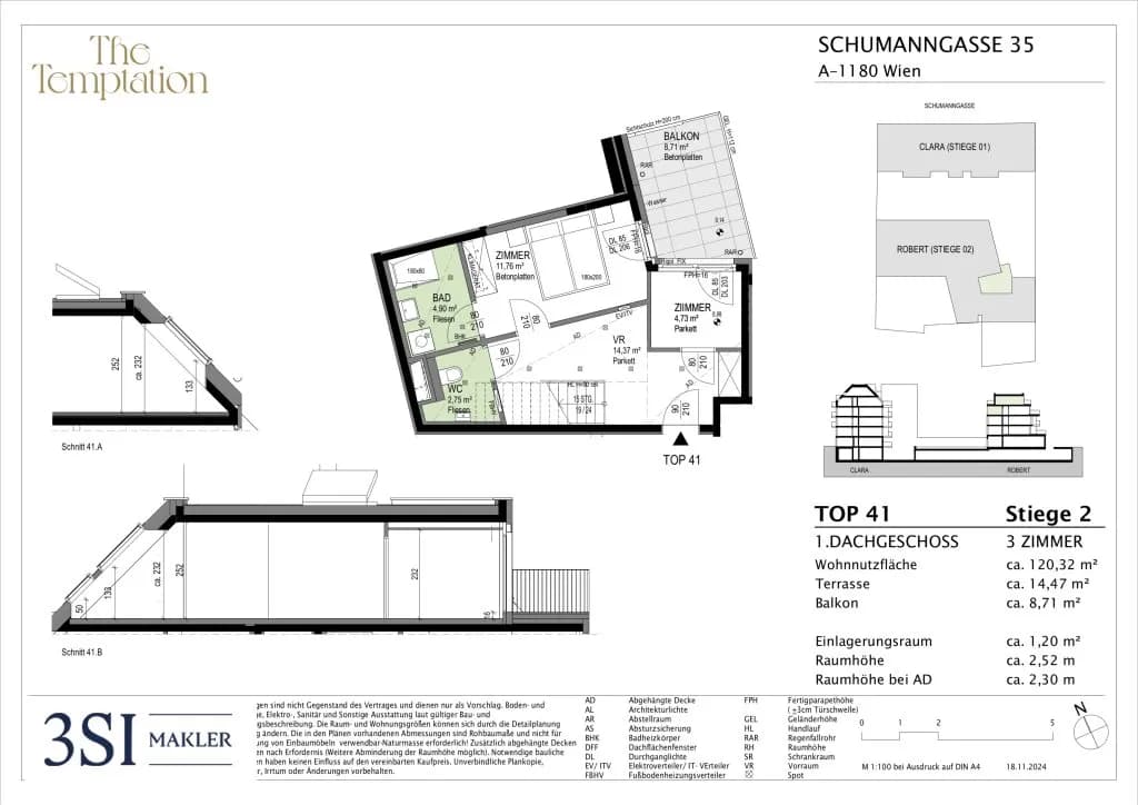 3-Zimmer-Wohnung kaufen in Wien – 120,32 m², € 1.096.000 – Bild 12 von 13
