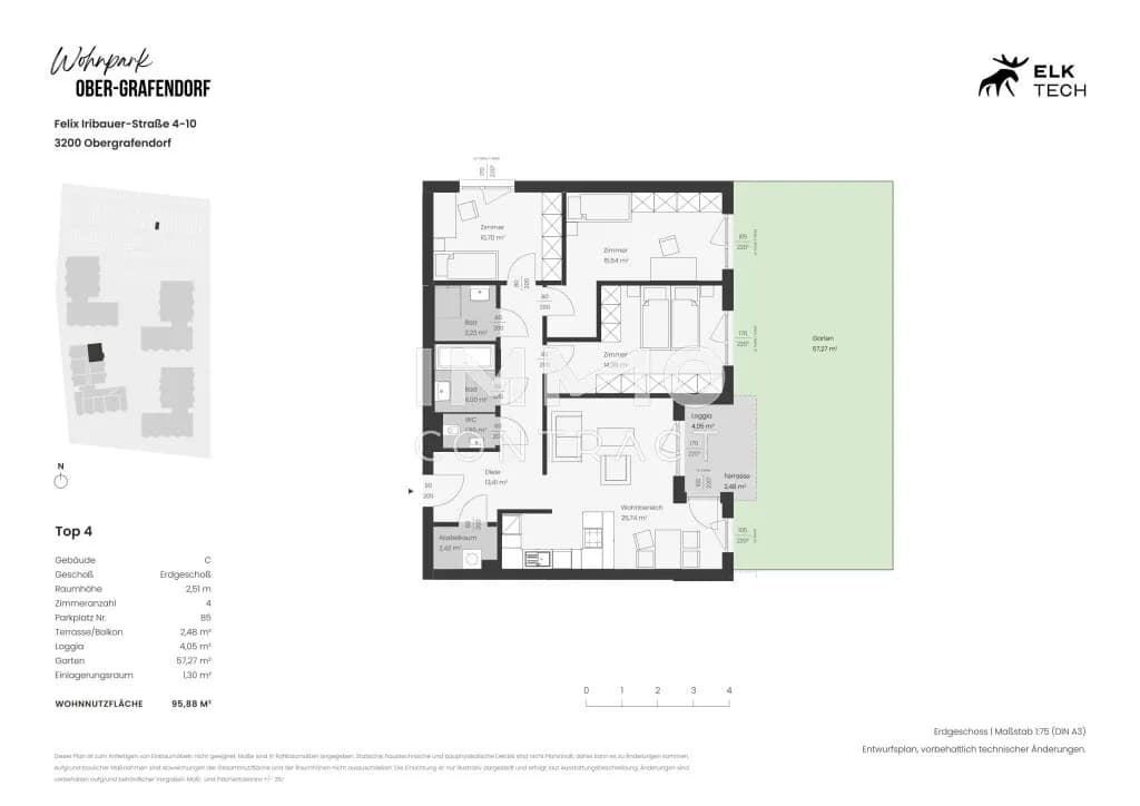 4-Zimmer-Wohnung kaufen in Sankt Pölten Land – 95,88 m², € 325.000 – Bild 9 von 9