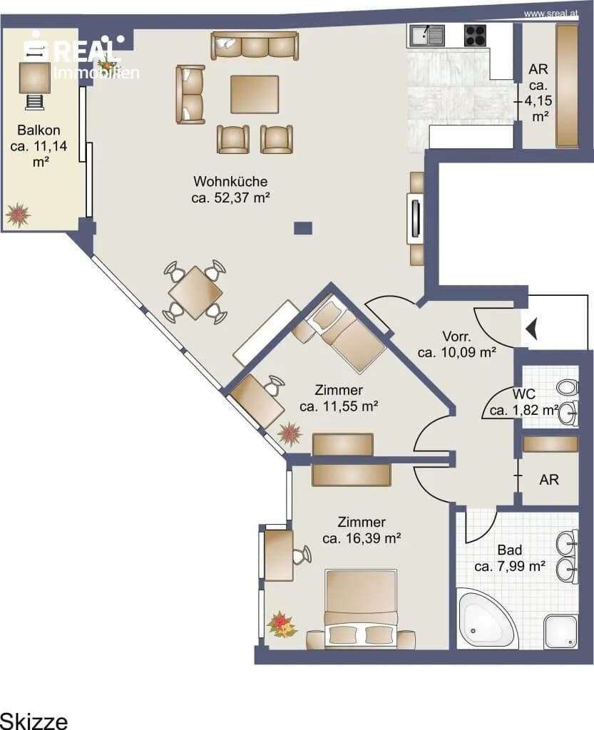 3-Zimmer-Wohnung kaufen in Mödling – 104,36 m², € 445.000 – Bild 16 von 17