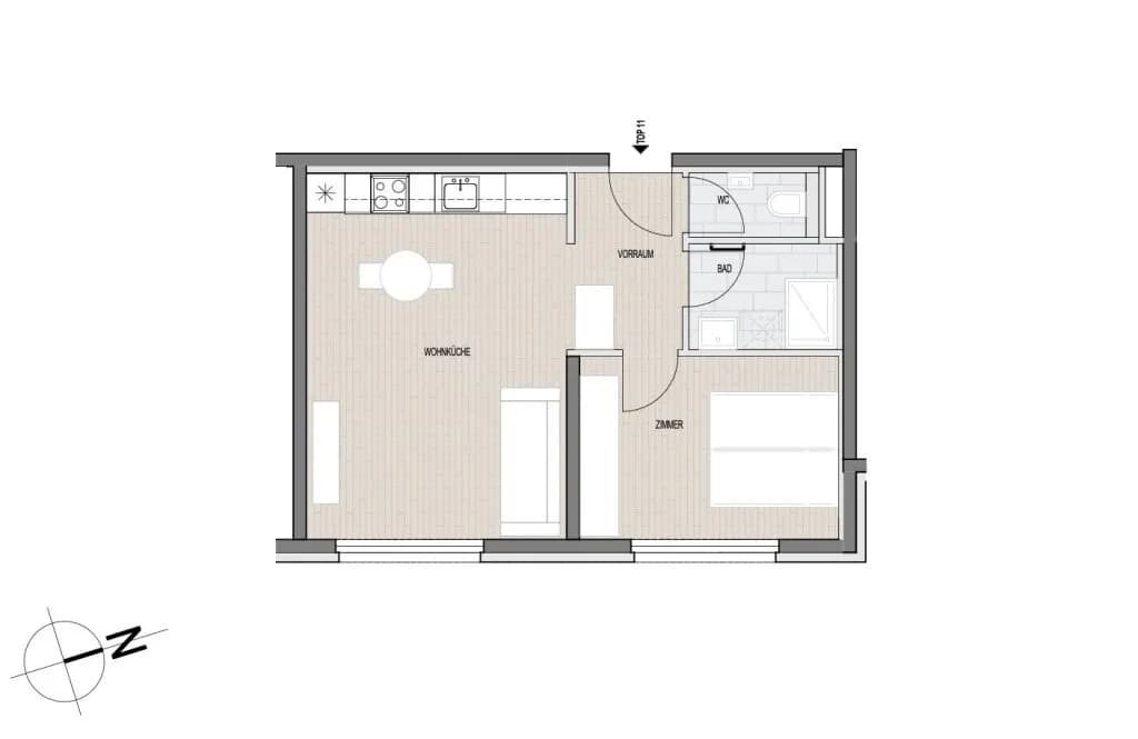 2-Zimmer-Wohnung mieten in Wien – 45 m², € 810 – Bild 8 von 8