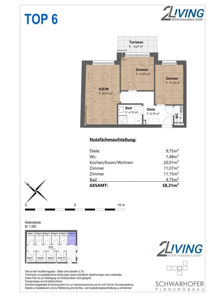 3-Zimmer-Wohnung kaufen in Wien – 58,21 m², € 349.900 – Bild 5 von 7