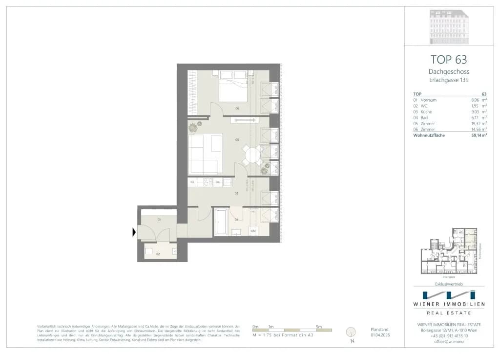 2-Zimmer-Wohnung kaufen in Wien – 59,14 m², € 319.360 – Bild 15 von 17