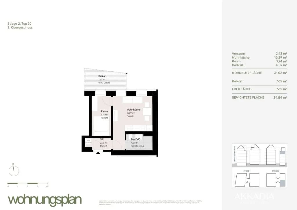 2-Zimmer-Wohnung kaufen in Wien – 31,03 m², € 292.000 – Bild 14 von 14