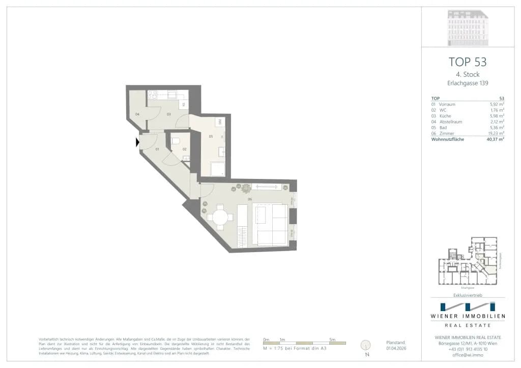 1-Zimmer-Wohnung kaufen in Wien – 40,37 m², € 201.850 – Bild 16 von 18