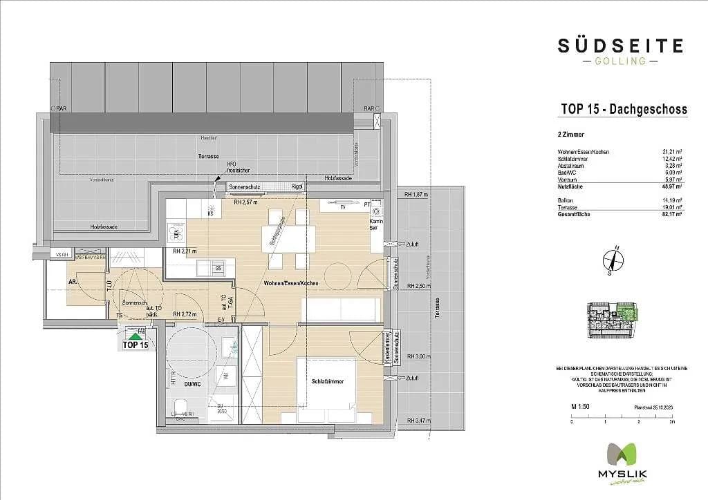 2-Zimmer-Wohnung kaufen in Hallein – 48,3 m², € 363.711 – Bild 2 von 7