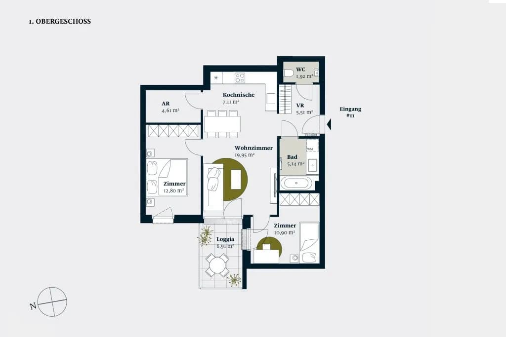 3-Zimmer-Wohnung kaufen in Wien – 67,94 m², € 519.700 – Bild 2 von 10
