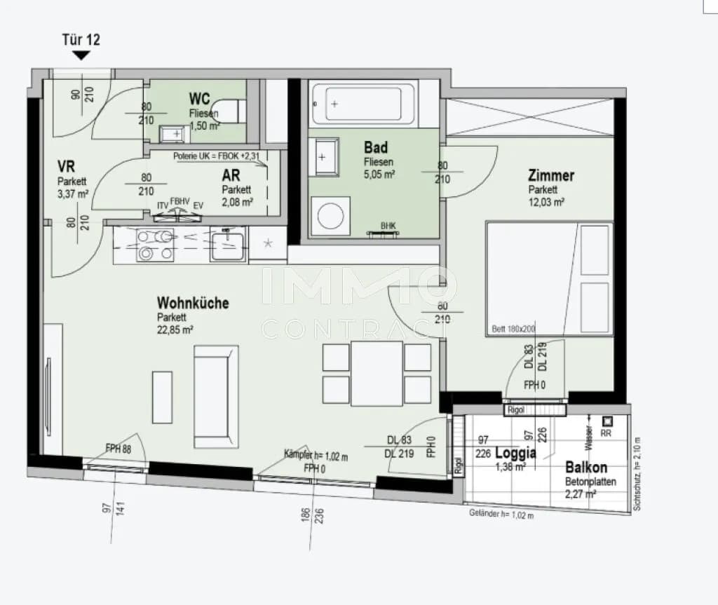 2-Zimmer-Wohnung kaufen in Wien – 48,25 m², € 295.900 – Bild 11 von 11