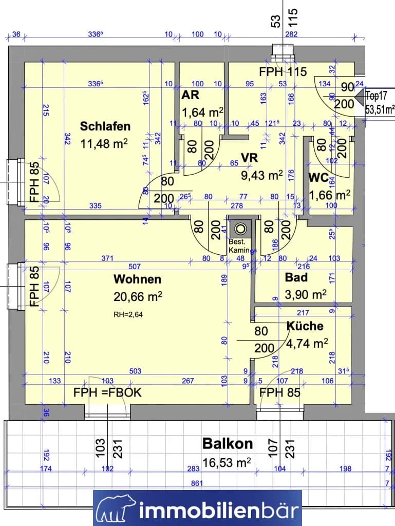 2-Zimmer-Wohnung kaufen in Linz – 53,51 m², € 249.000 – Bild 11 von 11
