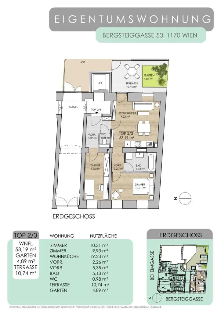 3-Zimmer-Wohnung kaufen in Wien – 53,19 m², € 329.000 – Bild 11 von 11