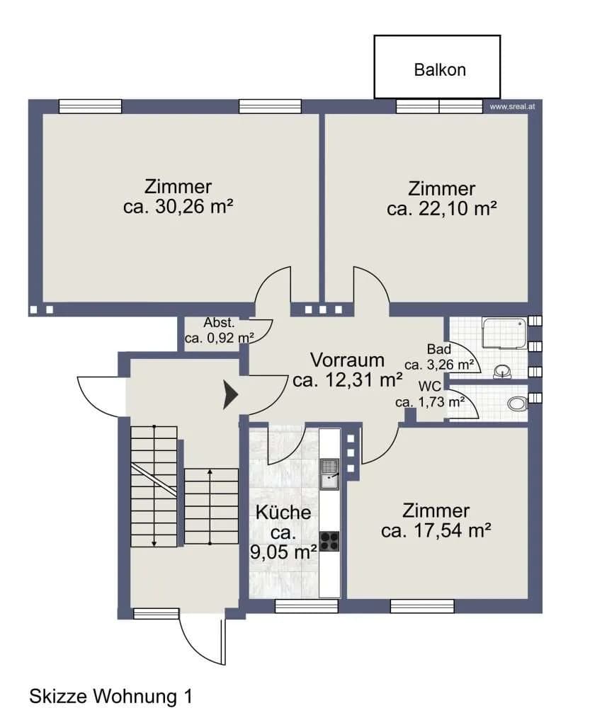 3-Zimmer-Wohnung mieten in Oberwart – 97,17 m², € 952 – Bild 15 von 16