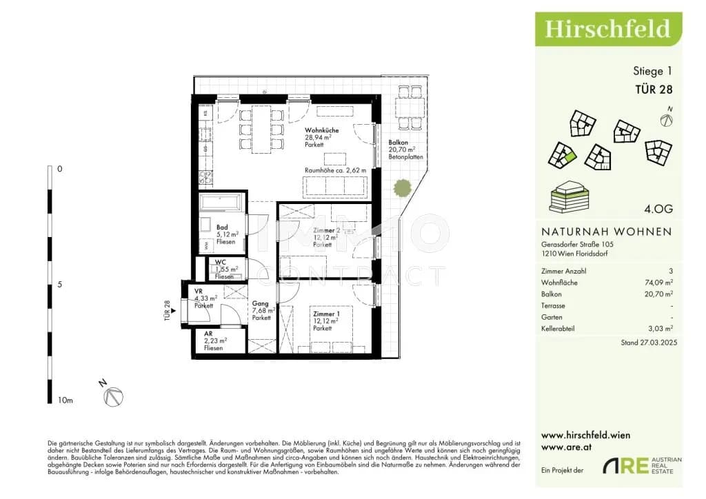 3-Zimmer-Wohnung kaufen in Wien – 74,09 m², € 440.000 – Bild 14 von 14