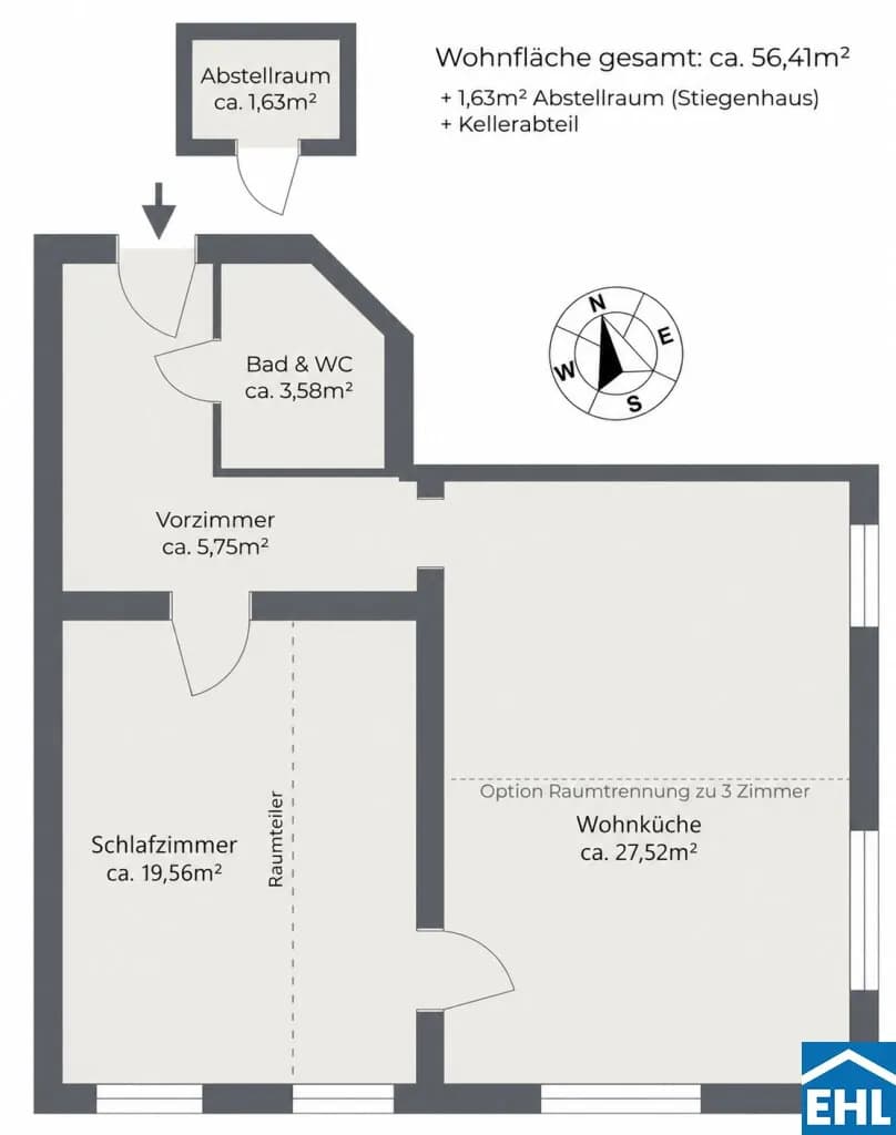 2-Zimmer-Wohnung kaufen in Wien – 56,41 m², € 399.000 – Bild 7 von 7