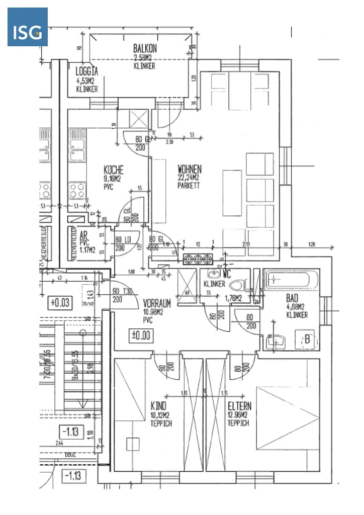 3-Zimmer-Wohnung mieten in Schärding – 80 m², € 752 – Bild 3 von 3