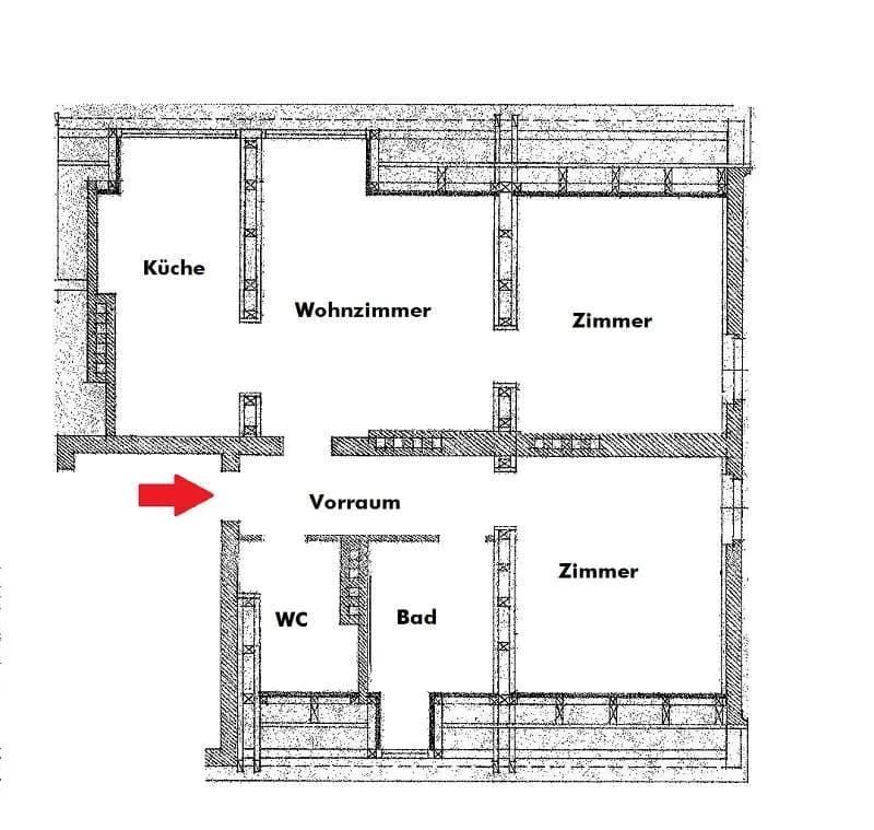 3-Zimmer-Wohnung mieten in Leoben – 51,2 m², € 252 – Bild 2 von 2