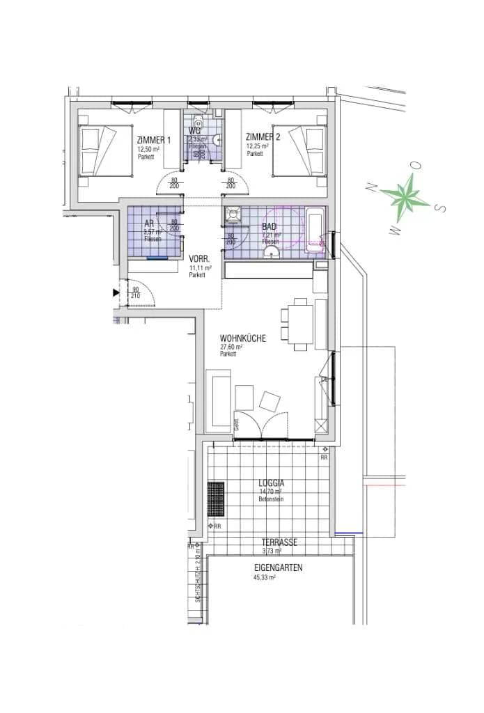3-Zimmer-Wohnung kaufen in Villach – 76,57 m², € 352.000 – Bild 2 von 13
