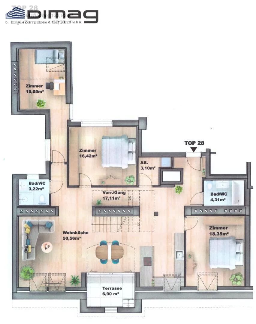 4-Zimmer-Wohnung kaufen in Wien – 131 m², € 1.299.000 – Bild 4 von 17