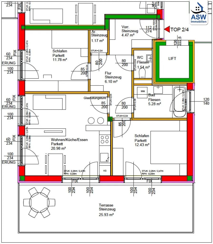 3-Zimmer-Wohnung kaufen in Graz – 63,75 m², € 273.000 – Bild 12 von 12