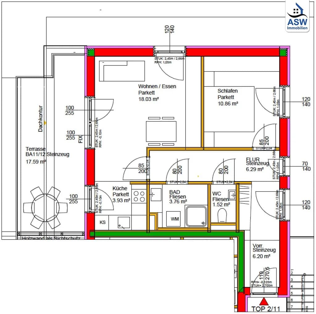 2-Zimmer-Wohnung kaufen in Graz – 51,26 m², € 240.000 – Bild 13 von 13