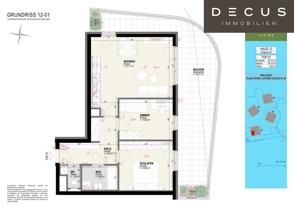 3-Zimmer-Wohnung mieten in Graz – 81 m², € 1.052 – Bild 26 von 26