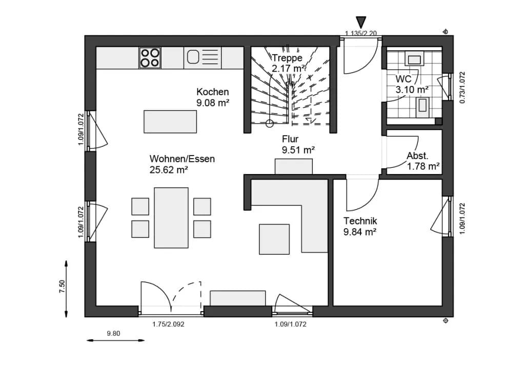 5-Zimmer-Haus kaufen in Wien – 140 m², € 749.000 – Bild 4 von 6