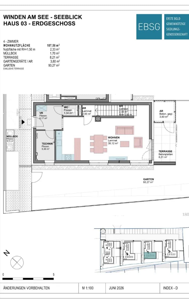 4-Zimmer-Haus mieten in Neusiedl am See – 107,58 m², € 1.460 – Bild 3 von 3