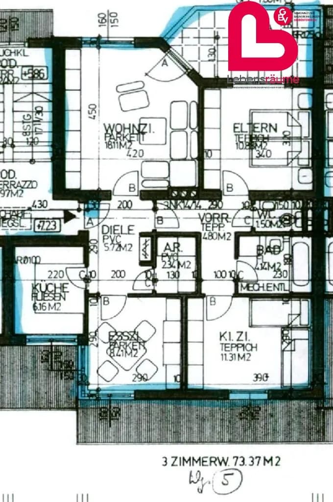 3-Zimmer-Wohnung mieten in Wels-Land – 79,74 m², € 829 – Bild 16 von 16