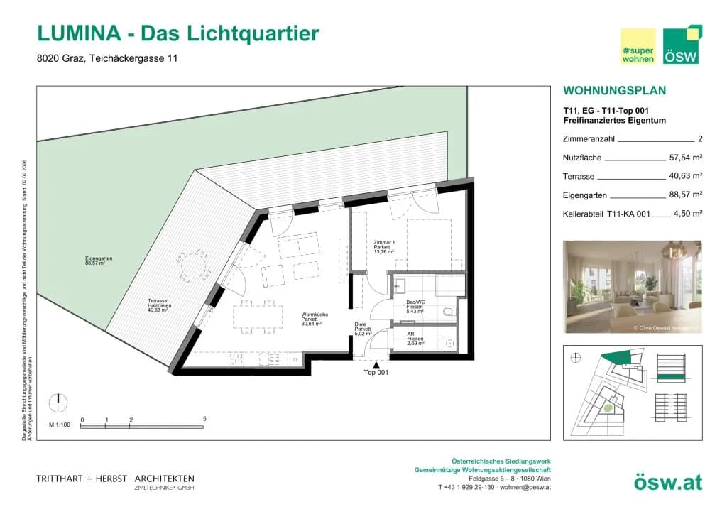2-Zimmer-Wohnung kaufen in Graz – 57,54 m², € 276.000 – Bild 13 von 13