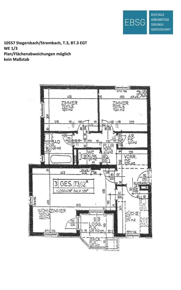 3-Zimmer-Wohnung mieten in Güssing – 77,7 m², € 696 – Bild 2 von 6